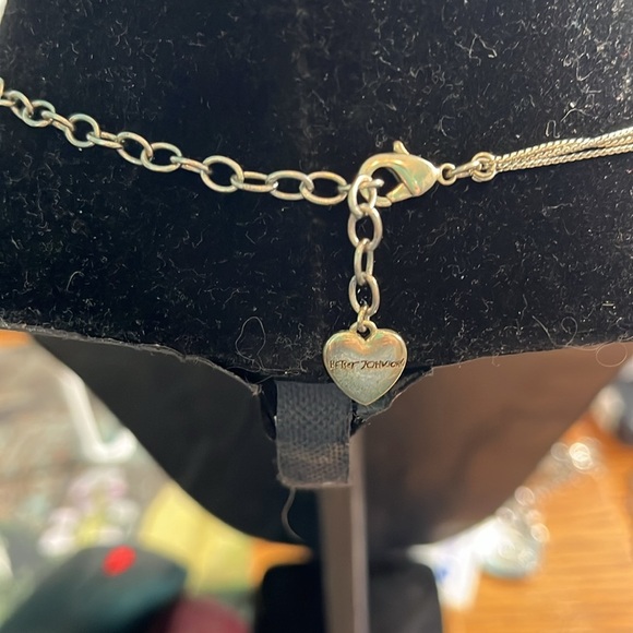 Betsey Johnson Tiered Necklace Leopard Pearls Rose Charms Lobster Clasp 3 Tiers - Picture 4 of 6